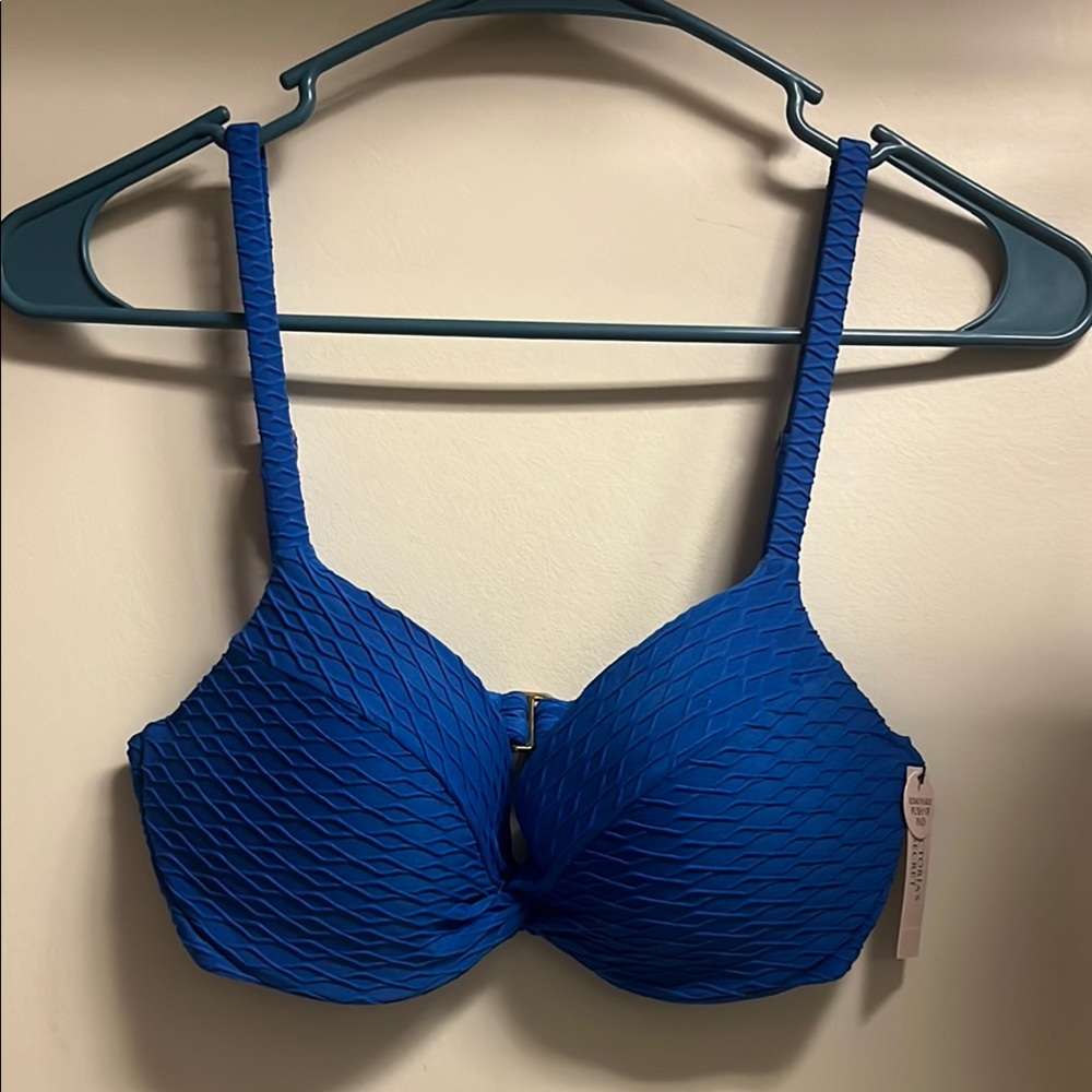 Victoria’s Secret bikini top blue new with tags 32 d